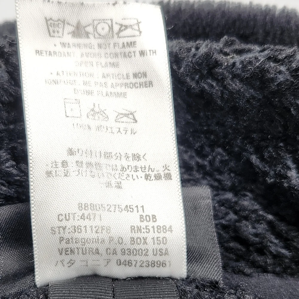 Patagonia Black Regulator Polartech Deep Fluffy Pile Full-Zip Fleece Jacket - Picture 12 of 12